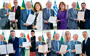 Lula recebe cartas credenciais de novos embaixadores no Planalto