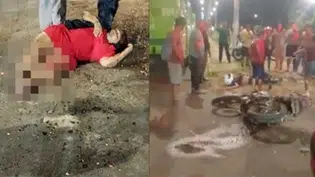 Mulher tem pernas esmagadas após colisão entre moto e ônibus em Teresina