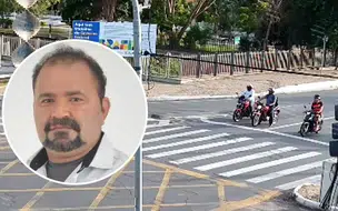 Vídeo mostra carro em alta velocidade atingindo motociclista na Frei Serafim