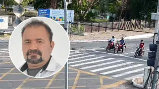 Vídeo mostra carro em alta velocidade atingindo motociclista na Frei Serafim