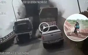 Vídeo inédito mostra queda de ponte e veículos lançados ao rio; 14 morreram