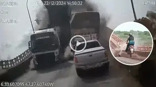 Vídeo inédito mostra queda de ponte e veículos lançados ao rio; 14 morreram