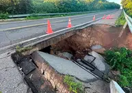 Trecho da BR-343 que liga Buriti dos Lopes a Parnaíba é interditado após cratera se abrir no local