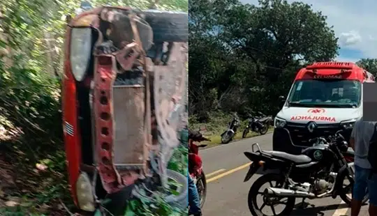 Idosa é arremessada de veículo e morre em acidente na BR-222 em Esperantina