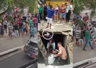 Galeria cede, família cai de moto e moradores fazem resgate na zona sul de Teresina