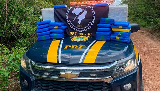 PRF apreende cerca de 90 quilos de skunk na BR-402, na Divisa do Piauí com o Maranhão