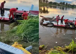 Dois passageiros morrem após ônibus que saiu de Teresina cair em açude na BR-222