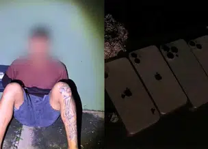 Homem é preso após realizar arrastão e roubar vários celulares em Teresina