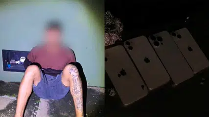 Homem é preso após realizar arrastão e roubar vários celulares em Teresina