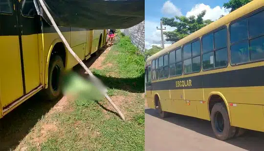 Mulher morre atropelada por ônibus escolar na zona rural de União