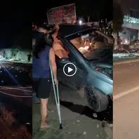 Carro atinge poste com transformador e deixa trecho interditado em Altos