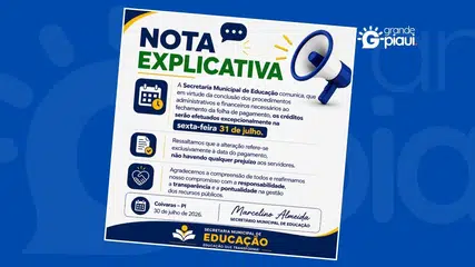 Coivaras altera data do pagamento da Educação; crédito será feito nesta sexta (31)