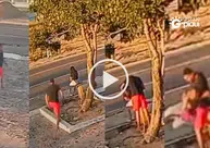 Vídeo: Mulher é atacada em plena luz de dia enquanto aguardava transporte em Parnaíba