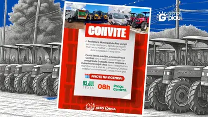 Prefeitura de Alto Longá entrega novos veículos e máquinas agrícolas nesta sexta-feira