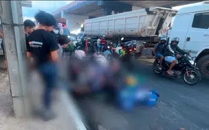 Mulher tem perna esmagada após ser atropelada por carreta na zona sul de Teresina