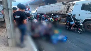 Mulher tem perna esmagada após ser atropelada por carreta na zona sul de Teresina