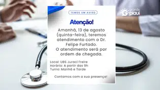 Secretaria de Saúde de Coivaras anuncia atendimento médico nesta quinta-feira