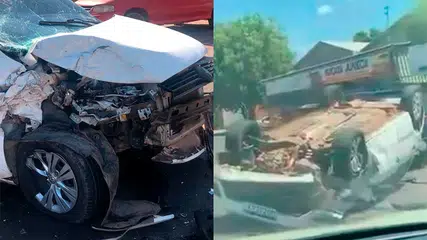 Motorista por aplicativo e passageira ficam feridos em acidente na Av Maranhão em Teresina