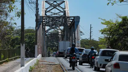 Ponte Metálica é interditada entre Teresina e Timon para manutenção